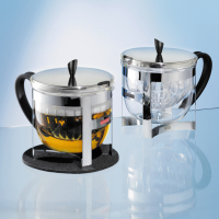 DELUXE TEA 1 Deluxe teapot 1.0 L<br>1 felt coaster � 17 cm, black