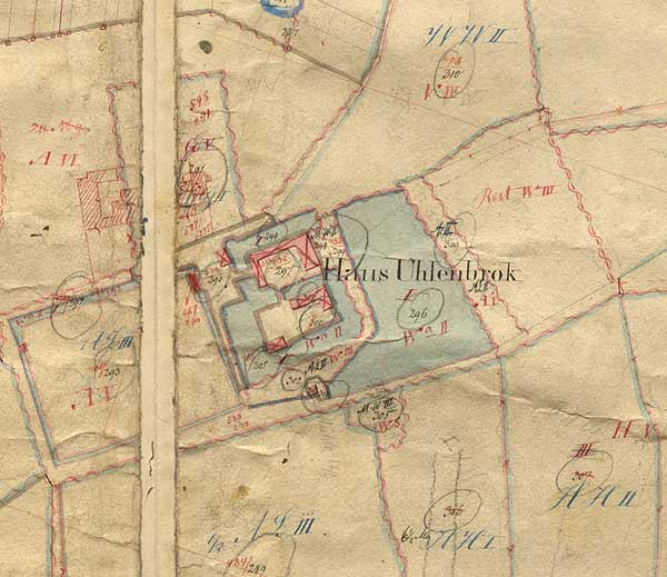 Uhlenbrock bei Hassel, UK v. 1822 (LAV, Abt. W., Karten K 1783)