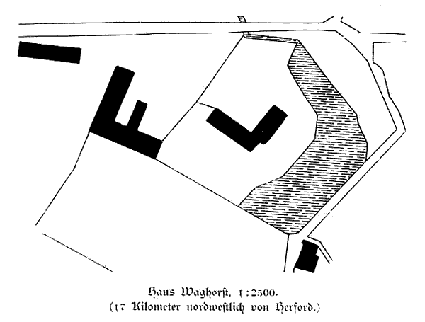 Waghorst, Grundriss aus: BKD Herford (1908), S. 74 (Zustand 1825)