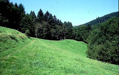 Annäherung von hinten an den Bergsporn (H. Wagner 18.8.2005).