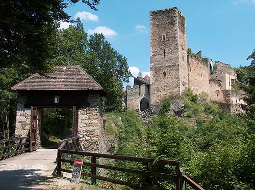 Kaja: Ansicht der Burg von Westen. Foto: Thomas Kühtreiber (2003)