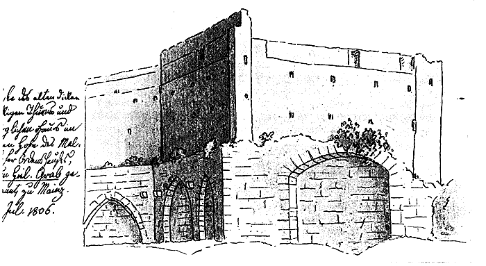 Johanniterturm, Skizze, Bodmann 1806